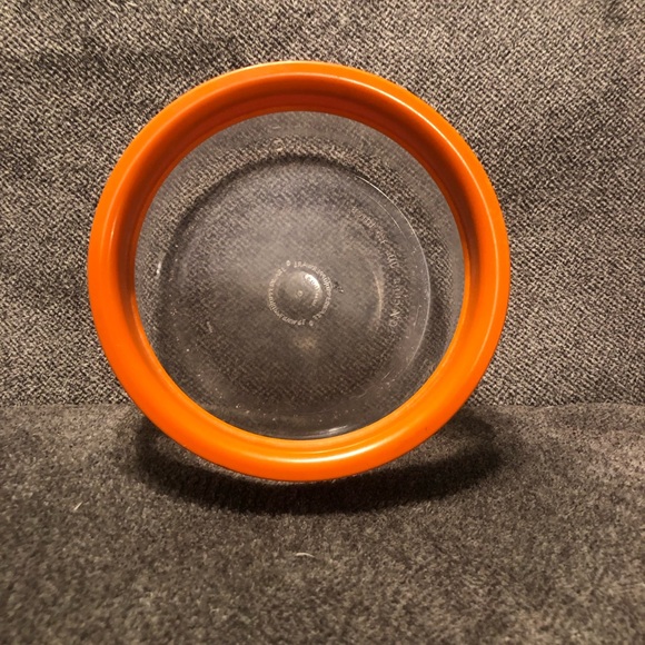 Vintage Tupperware 1481 Clear Canister 6 1/4 Cups Orange - Picture 4 of 5